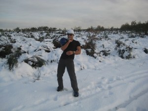 Paulo Sena treinando na neve