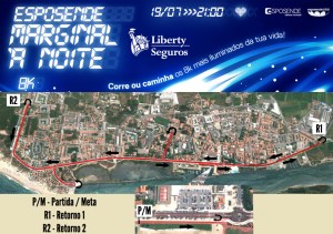 Marginal à noite em Esposende