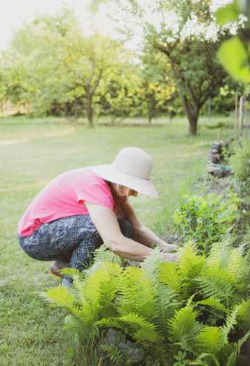 woman gardening
